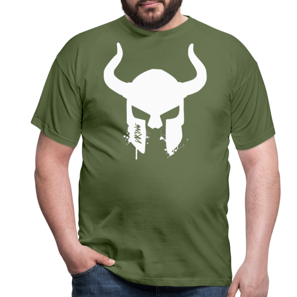 Herren Fashion Vikings Valhalla T-Shirt Rundhals Unisex 100% Baumwolle Streetwear - Militärgrün
