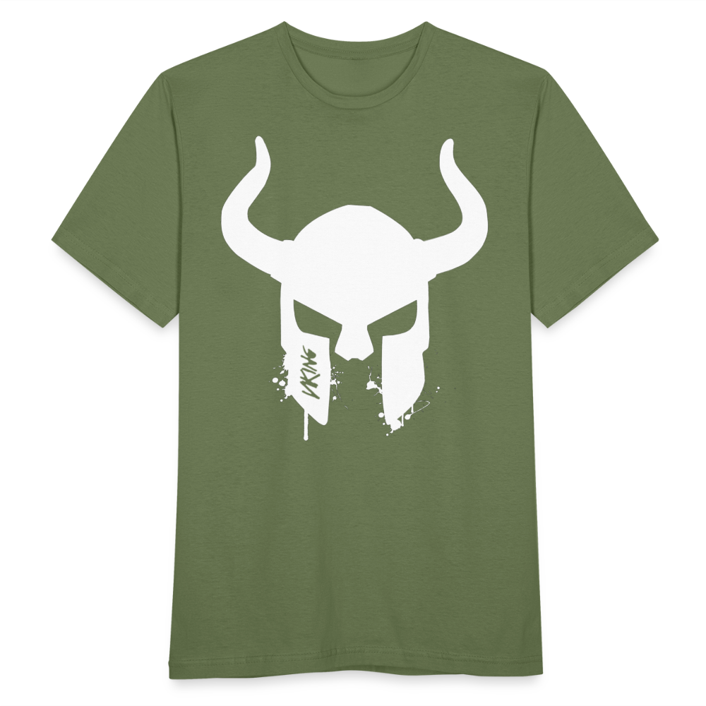 Herren Fashion Vikings Valhalla T-Shirt Rundhals Unisex 100% Baumwolle Streetwear - Militärgrün