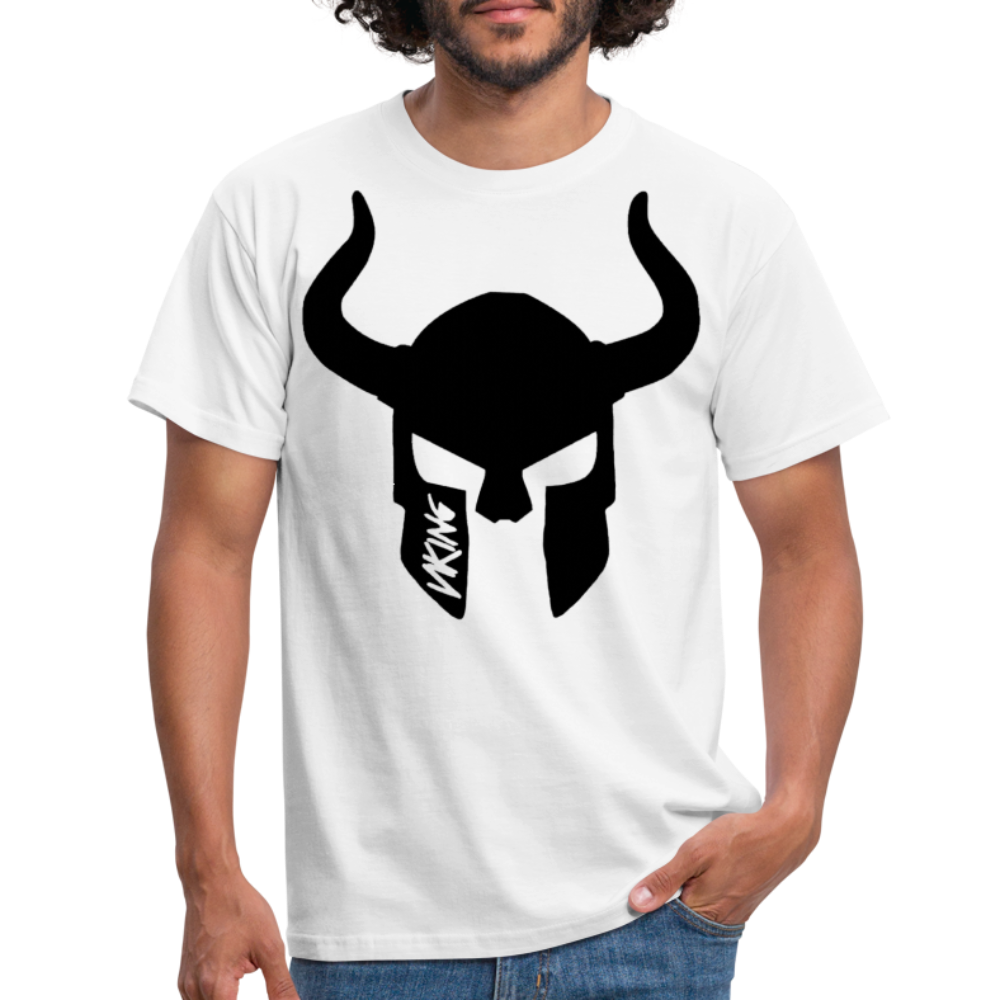Herren Fashion Vikings Valhalla T-Shirt Rundhals Unisex 100% Baumwolle Streetwear - weiß
