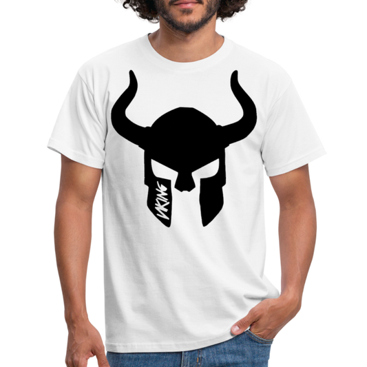 Herren Fashion Vikings Valhalla T-Shirt Rundhals Unisex 100% Baumwolle Streetwear - weiß