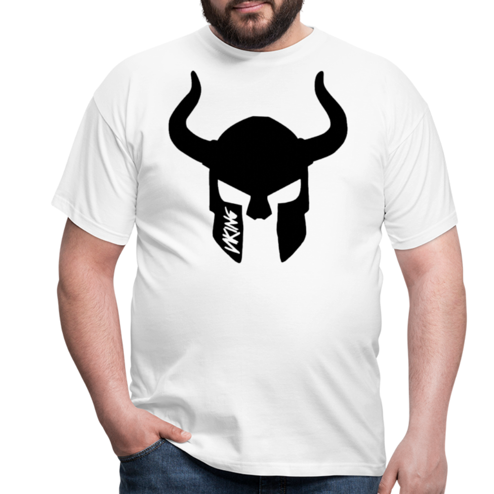 Herren Fashion Vikings Valhalla T-Shirt Rundhals Unisex 100% Baumwolle Streetwear - weiß