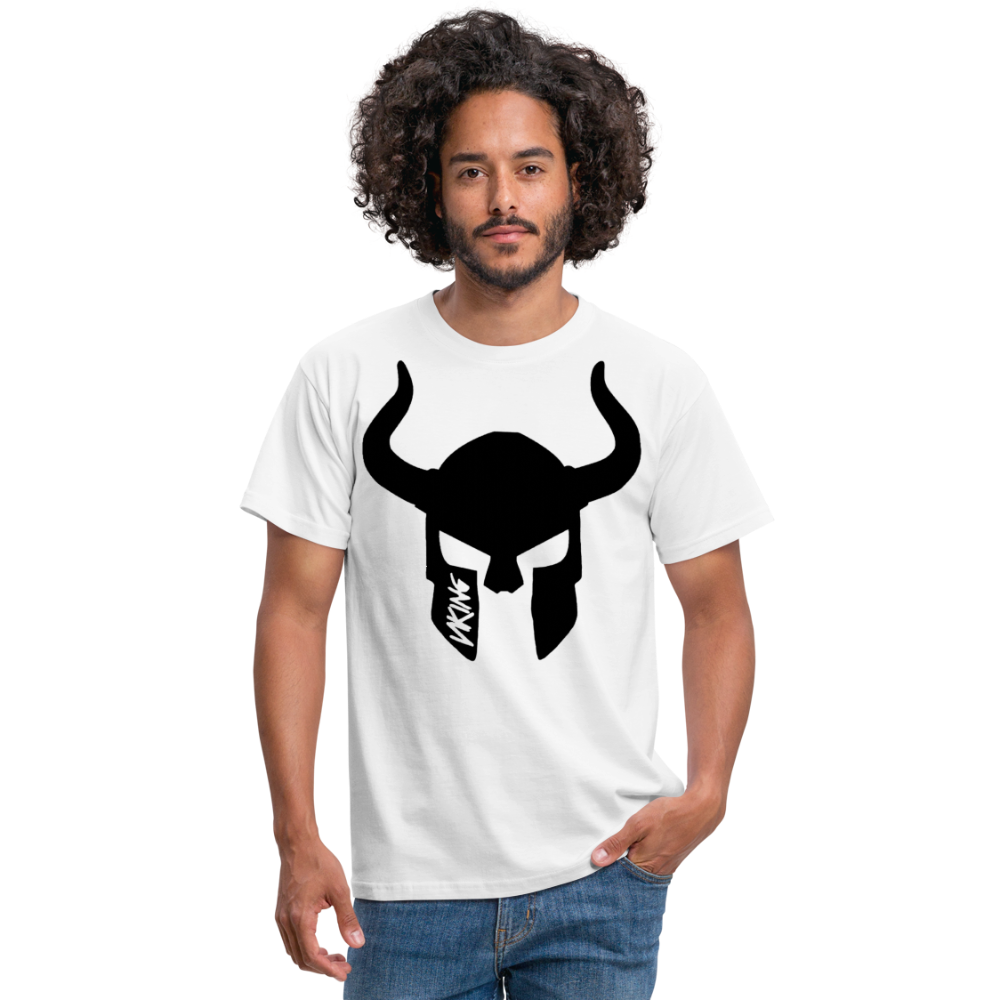 Herren Fashion Vikings Valhalla T-Shirt Rundhals Unisex 100% Baumwolle Streetwear - weiß