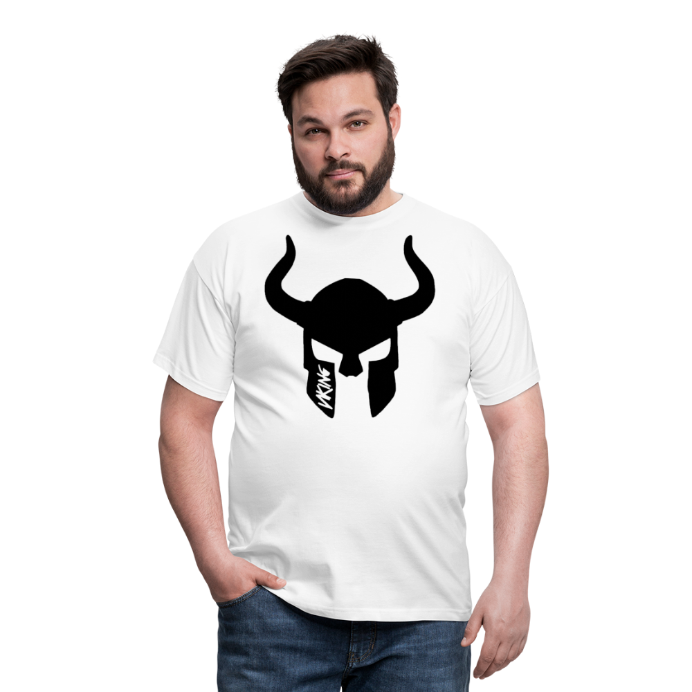 Herren Fashion Vikings Valhalla T-Shirt Rundhals Unisex 100% Baumwolle Streetwear - weiß