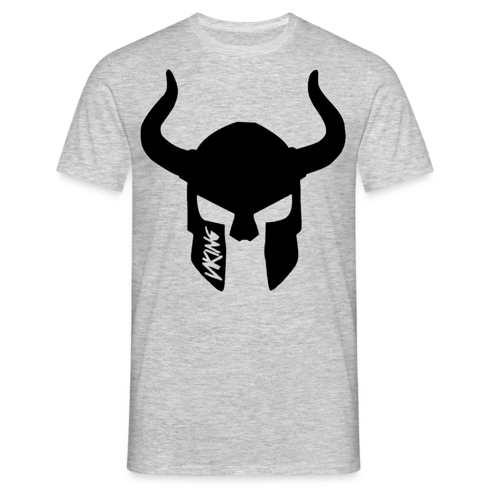 Herren Fashion Vikings Valhalla T-Shirt Rundhals Unisex 100% Baumwolle Streetwear - Grau meliert