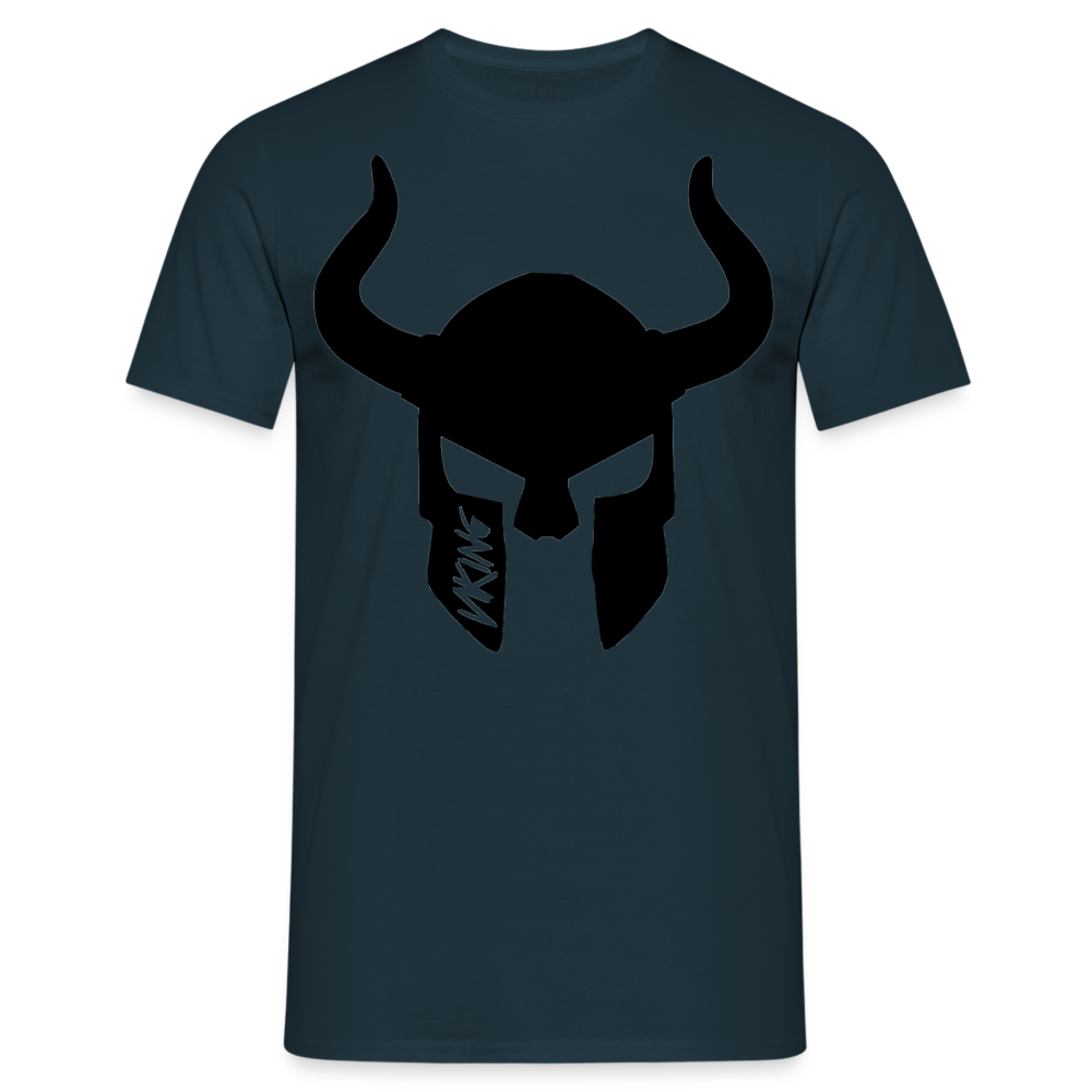 Herren Fashion Vikings Valhalla T-Shirt Rundhals Unisex 100% Baumwolle Streetwear - Navy