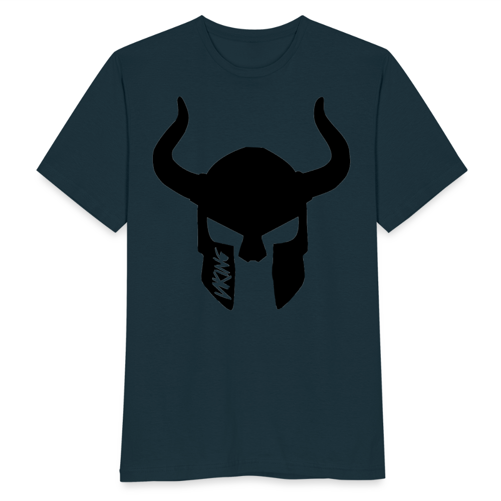 Herren Fashion Vikings Valhalla T-Shirt Rundhals Unisex 100% Baumwolle Streetwear - Navy