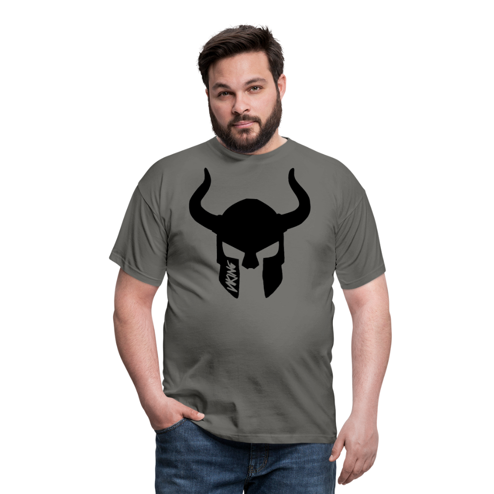 Herren Fashion Vikings Valhalla T-Shirt Rundhals Unisex 100% Baumwolle Streetwear - Graphit