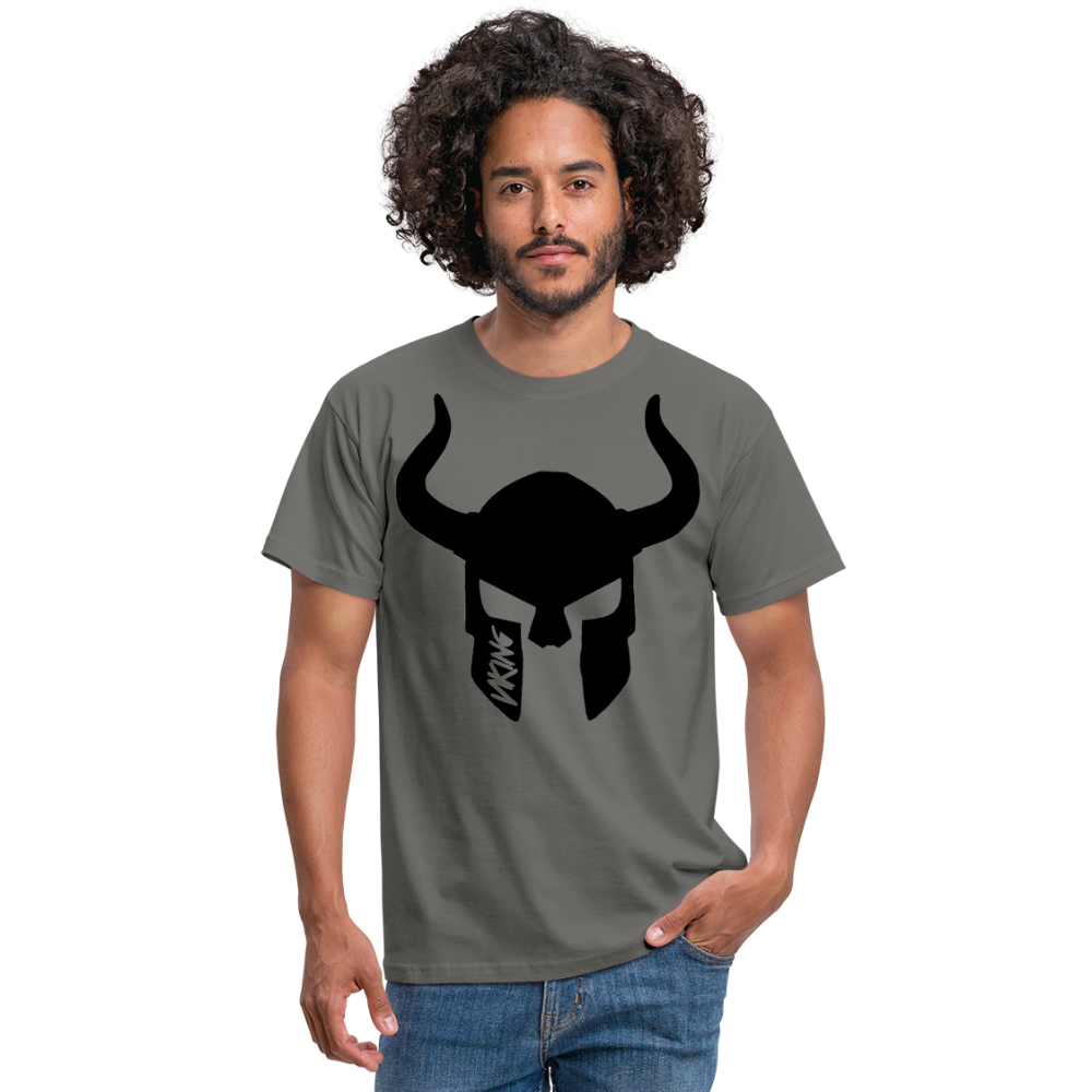 Herren Fashion Vikings Valhalla T-Shirt Rundhals Unisex 100% Baumwolle Streetwear - Graphit