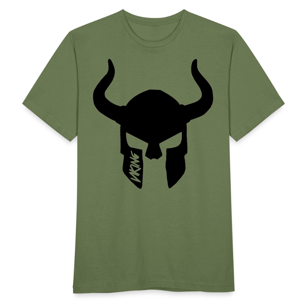 Herren Fashion Vikings Valhalla T-Shirt Rundhals Unisex 100% Baumwolle Streetwear - Militärgrün