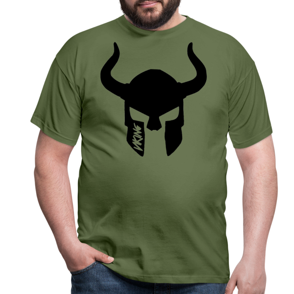 Herren Fashion Vikings Valhalla T-Shirt Rundhals Unisex 100% Baumwolle Streetwear - Militärgrün