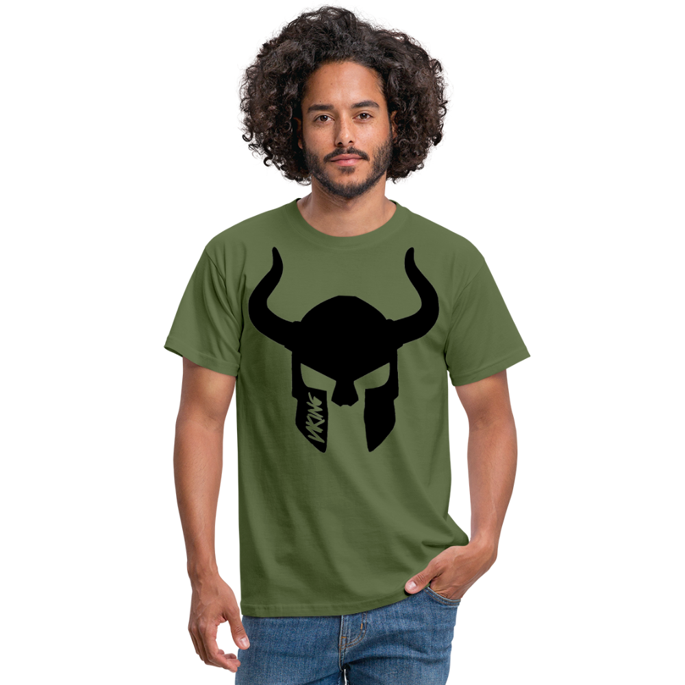 Herren Fashion Vikings Valhalla T-Shirt Rundhals Unisex 100% Baumwolle Streetwear - Militärgrün