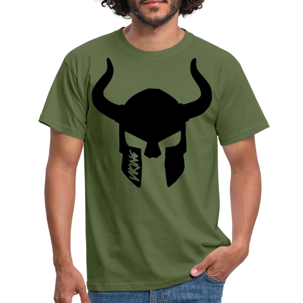 Herren Fashion Vikings Valhalla T-Shirt Rundhals Unisex 100% Baumwolle Streetwear - Militärgrün