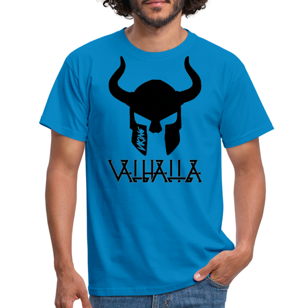 Herren Fashion Vikings Valhalla T-Shirt Rundhals Unisex 100% Baumwolle Streetwear - Royalblau