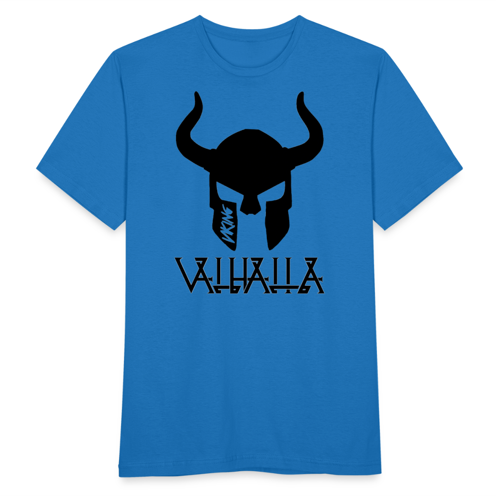Herren Fashion Vikings Valhalla T-Shirt Rundhals Unisex 100% Baumwolle Streetwear - Royalblau
