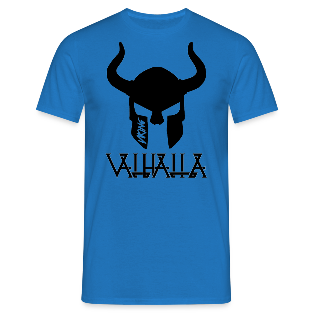 Herren Fashion Vikings Valhalla T-Shirt Rundhals Unisex 100% Baumwolle Streetwear - Royalblau