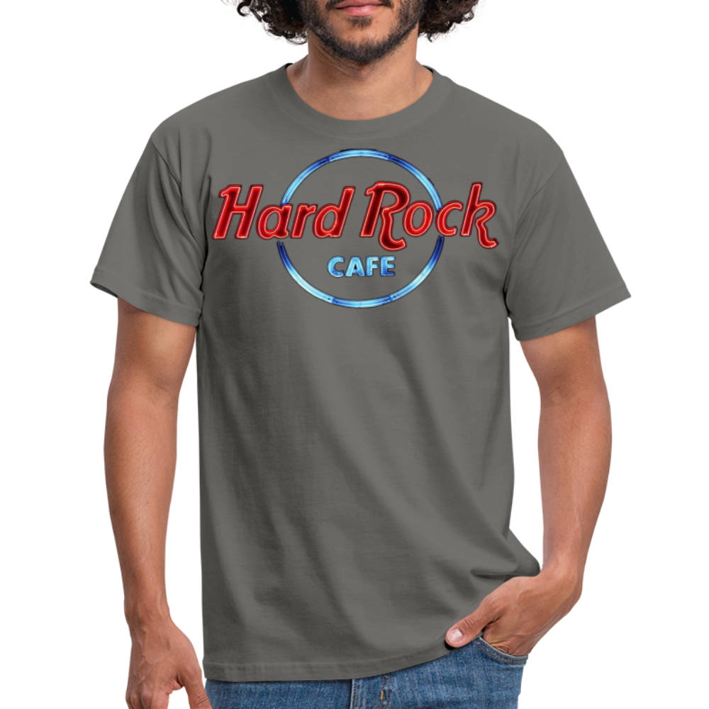 Männer Fashion Hard Rock Cafe 3D T-Shirt Rundhals Unisex Sommer Streetwear - Graphit