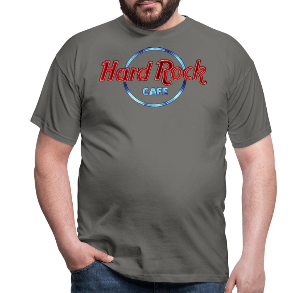 Männer Fashion Hard Rock Cafe 3D T-Shirt Rundhals Unisex Sommer Streetwear - Graphit