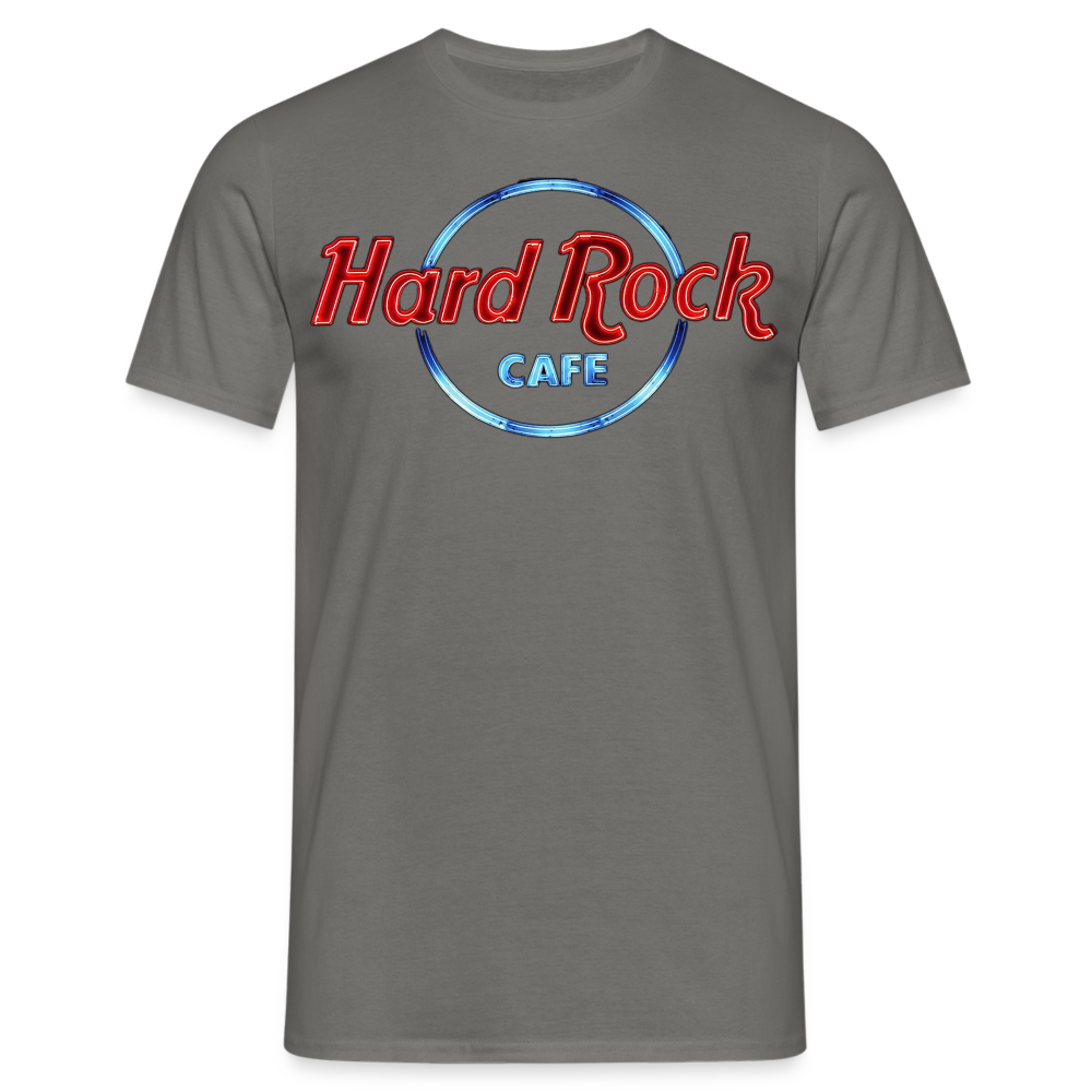 Männer Fashion Hard Rock Cafe 3D T-Shirt Rundhals Unisex Sommer Streetwear - Graphit
