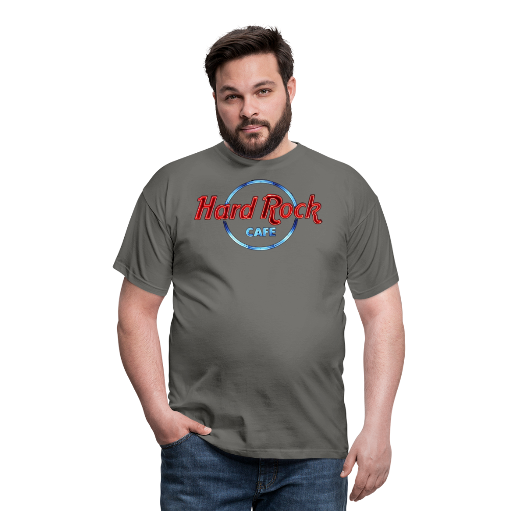 Männer Fashion Hard Rock Cafe 3D T-Shirt Rundhals Unisex Sommer Streetwear - Graphit