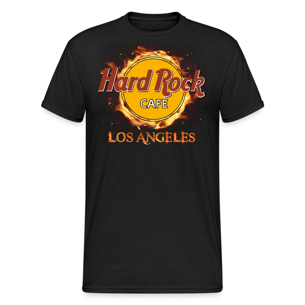 Herren Fashion Hard Rock Cafe 3D T-Shirt Rundhals Unisex Sommer Streetwear - Schwarz