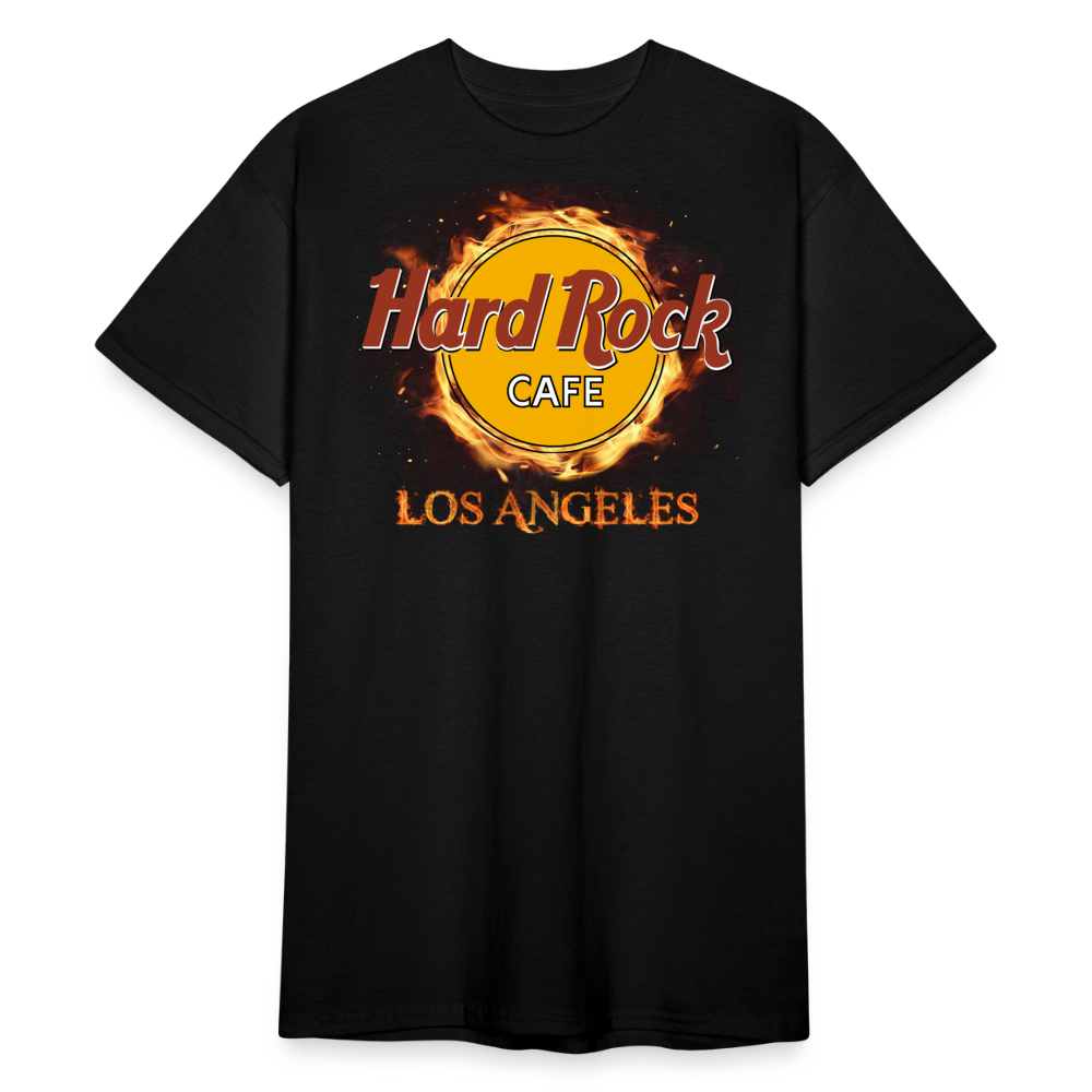 Herren Fashion Hard Rock Cafe 3D T-Shirt Rundhals Unisex Sommer Streetwear - Schwarz