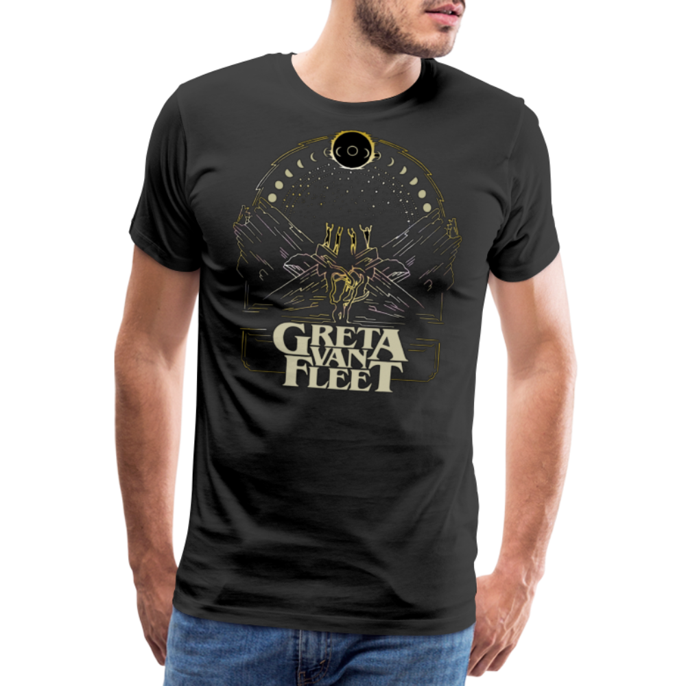 Herren Fashion Hard Rock 3D T-Shirt Rundhals Unisex Sommer Streetwear Top - Schwarz