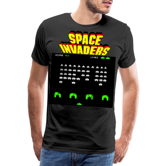 Herren Fashion Vintage 80er T-Shirt Rundhals Unisex Sommer Streetwear - Schwarz