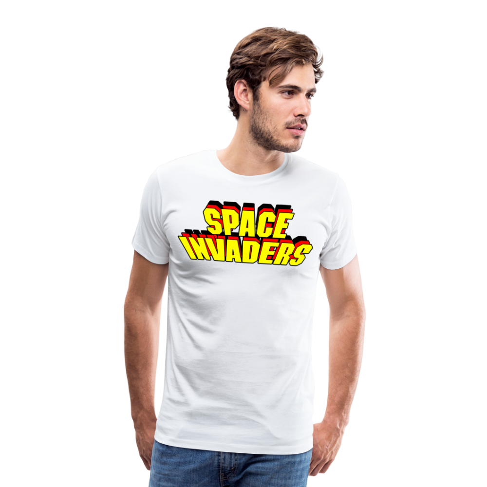 Herren Fashion Vintage 80er T-Shirt Rundhals Unisex Sommer Streetwear - weiß