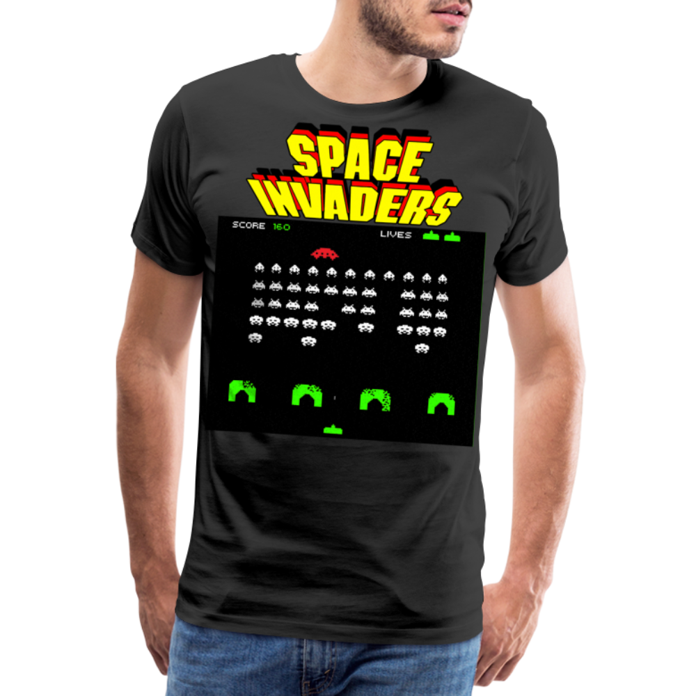 Männer Fashion Vintage 80er T-Shirt Rundhals Unisex Sommer Streetwear - Schwarz