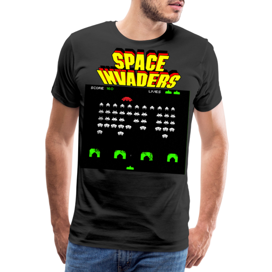Männer Fashion Vintage 80er T-Shirt Rundhals Unisex Sommer Streetwear - Schwarz