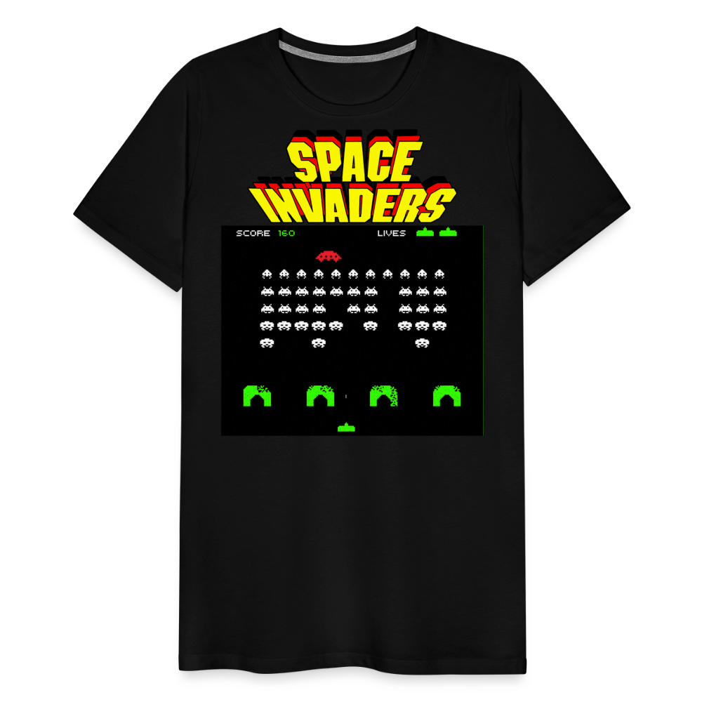 Männer Fashion Vintage 80er T-Shirt Rundhals Unisex Sommer Streetwear - Schwarz