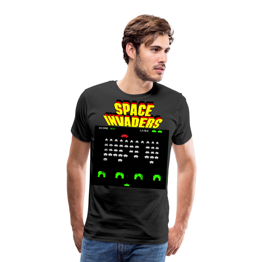 Männer Fashion Vintage 80er T-Shirt Rundhals Unisex Sommer Streetwear - Schwarz