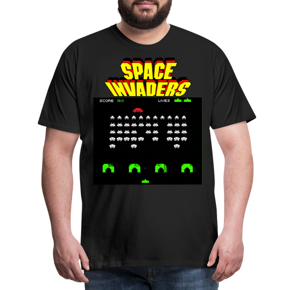 Männer Fashion Vintage 80er T-Shirt Rundhals Unisex Sommer Streetwear - Schwarz