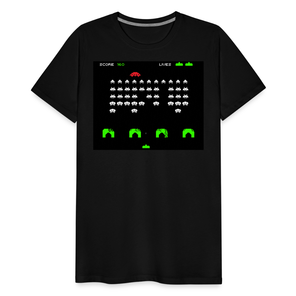 Männer Fashion Vintage 80er T-Shirt Rundhals Unisex Sommer Streetwear - Schwarz