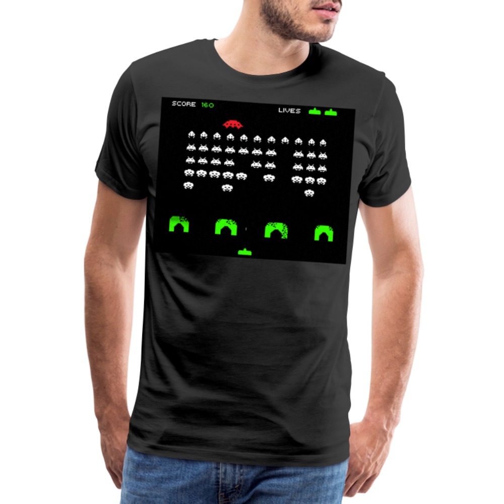Männer Fashion Vintage 80er T-Shirt Rundhals Unisex Sommer Streetwear - Schwarz