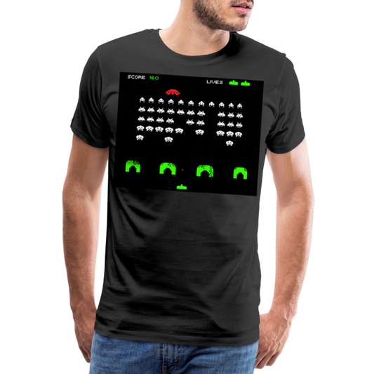 Männer Fashion Vintage 80er T-Shirt Rundhals Unisex Sommer Streetwear - Schwarz