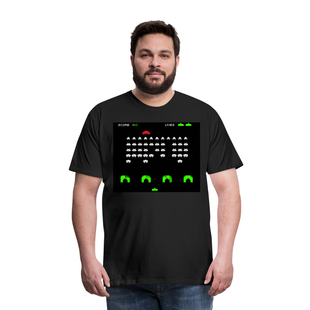 Männer Fashion Vintage 80er T-Shirt Rundhals Unisex Sommer Streetwear - Schwarz