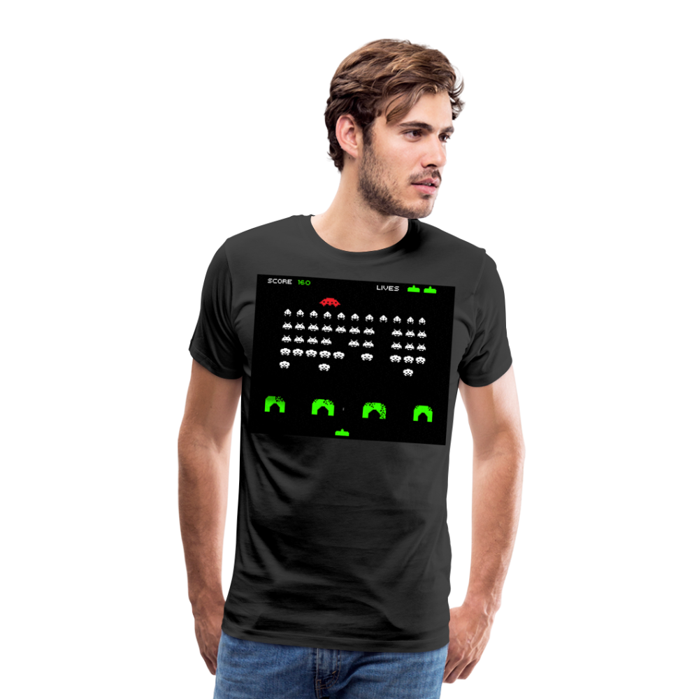 Männer Fashion Vintage 80er T-Shirt Rundhals Unisex Sommer Streetwear - Schwarz