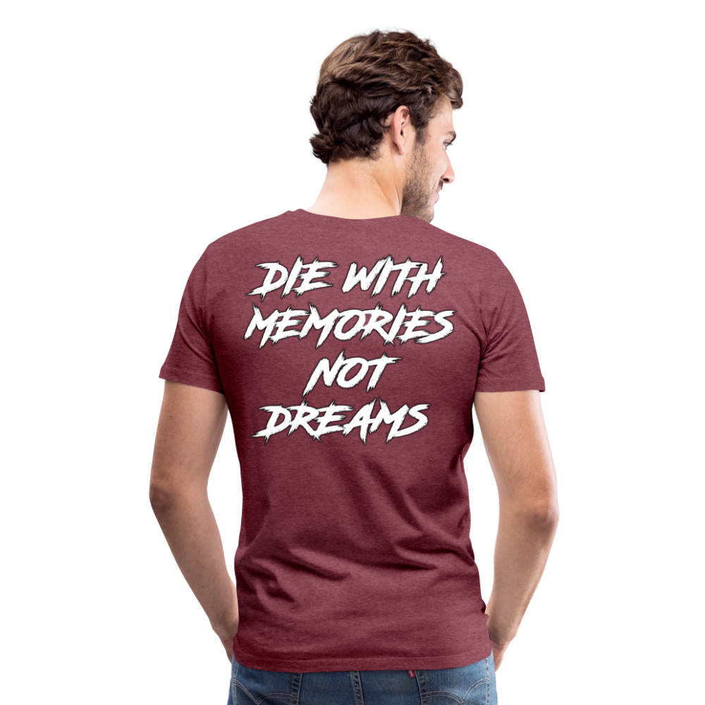 GYM Shirt Sport T-Shirt Men Herren Fitness Sportswear Unisex Streetwear - Bordeauxrot meliert