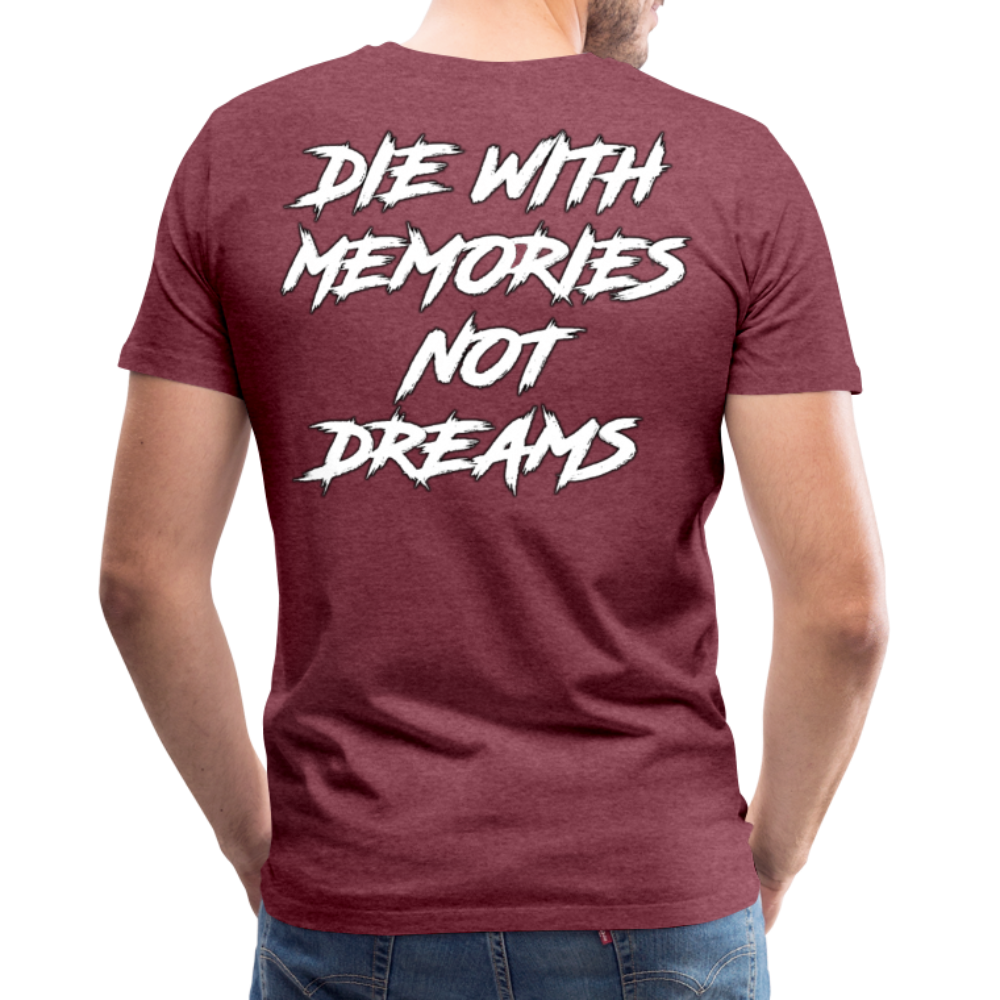 GYM Shirt Sport T-Shirt Men Herren Fitness Sportswear Unisex Streetwear - Bordeauxrot meliert