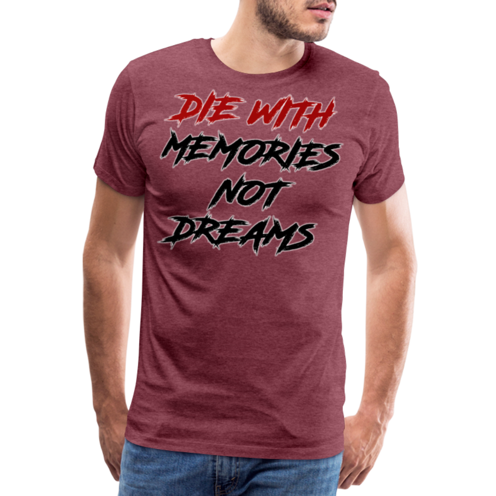 GYM Shirt Sport T-Shirt Men Herren Fitness Sportswear Unisex Streetwear - Bordeauxrot meliert