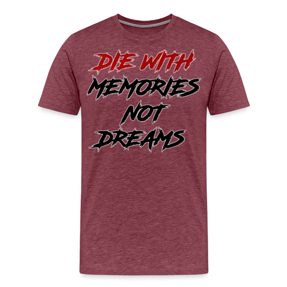 GYM Shirt Sport T-Shirt Men Herren Fitness Sportswear Unisex Streetwear - Bordeauxrot meliert