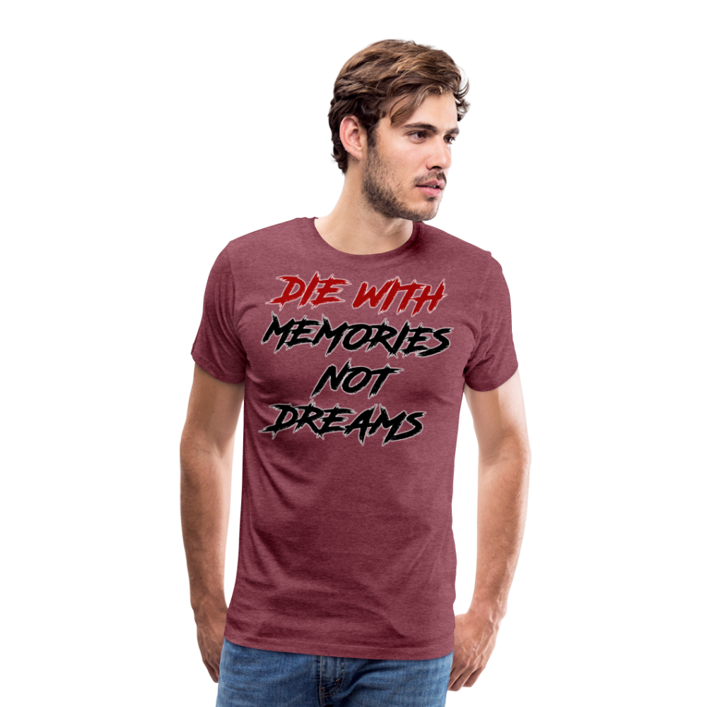 GYM Shirt Sport T-Shirt Men Herren Fitness Sportswear Unisex Streetwear - Bordeauxrot meliert