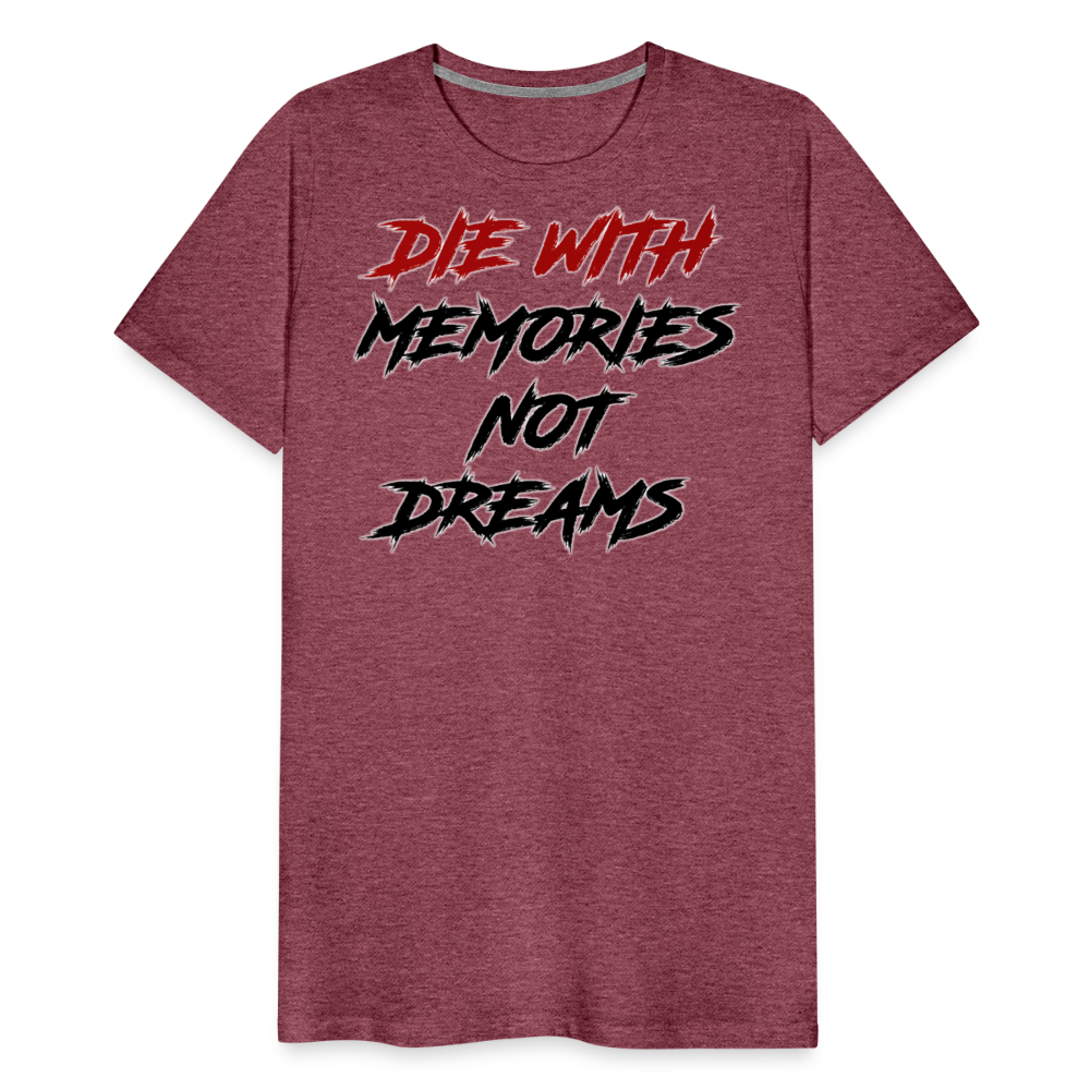 GYM Shirt Sport T-Shirt Men Herren Fitness Sportswear Unisex Streetwear - Bordeauxrot meliert