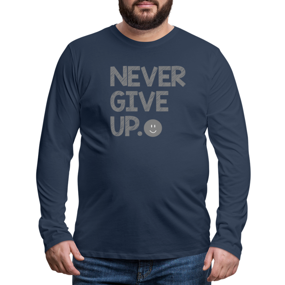 Herren Fashion Langarmshirt Rundhals Unisex Shirt Streetwear - Navy
