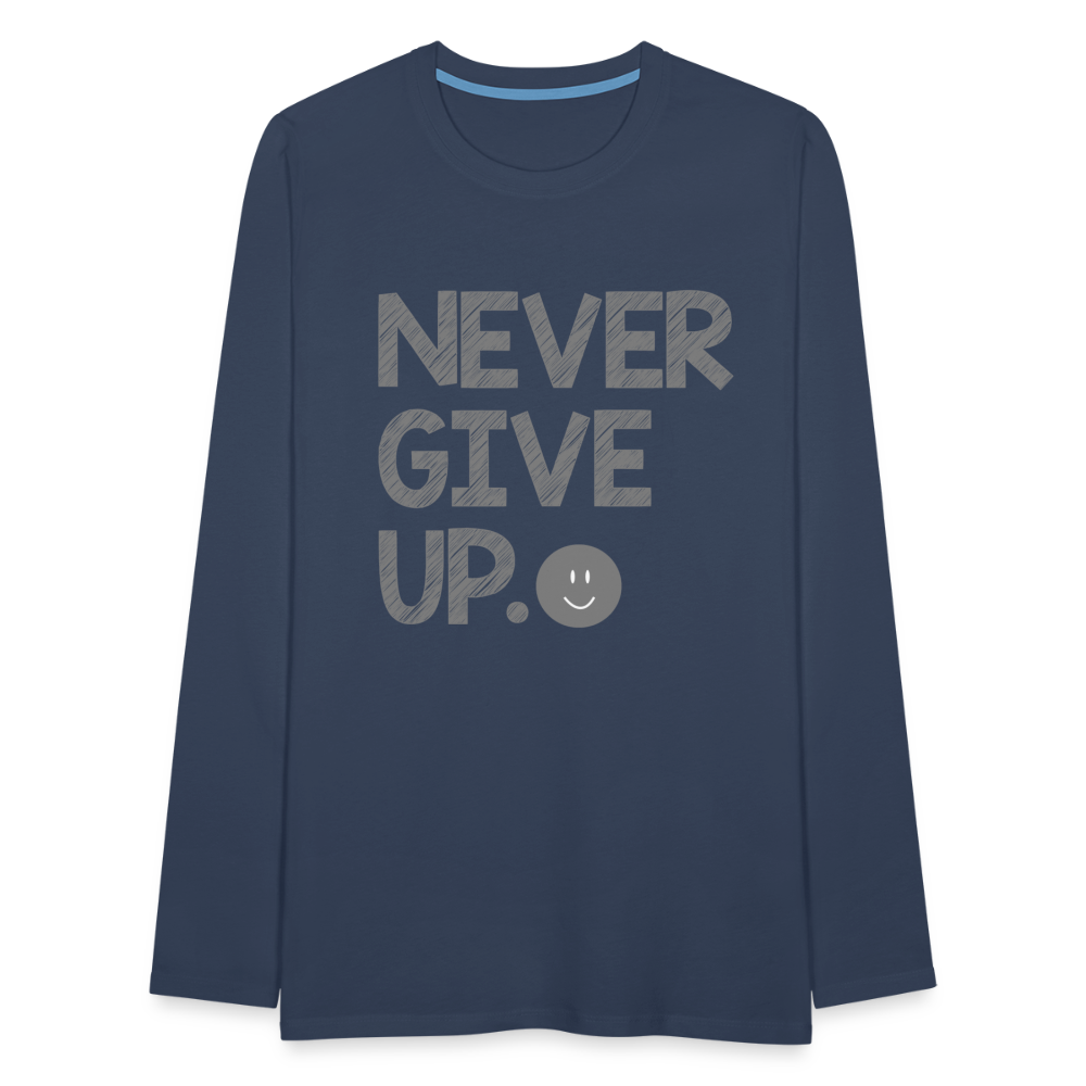 Herren Fashion Langarmshirt Rundhals Unisex Shirt Streetwear - Navy