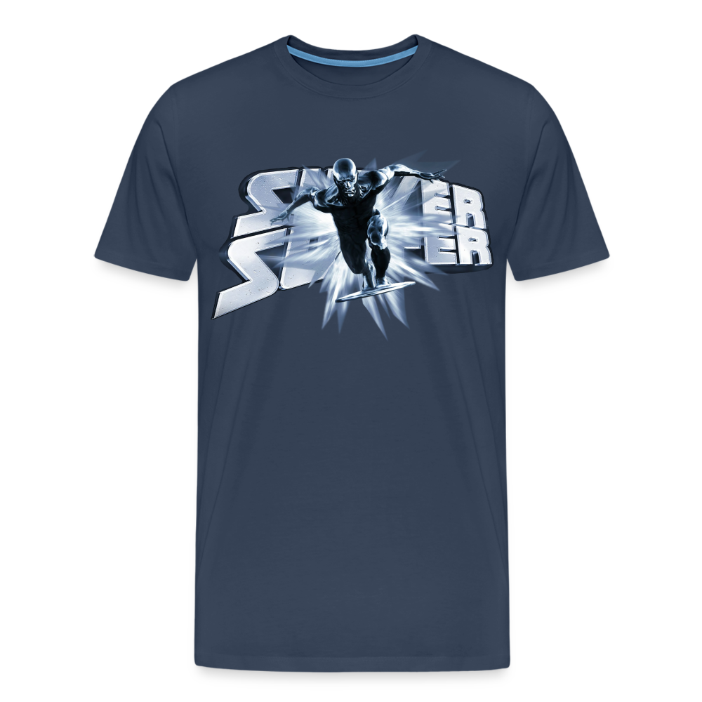 Männer Fashion Superheld T-Shirt Rundhals Unisex Sommer Streetwear 100% Baumwolle - Navy