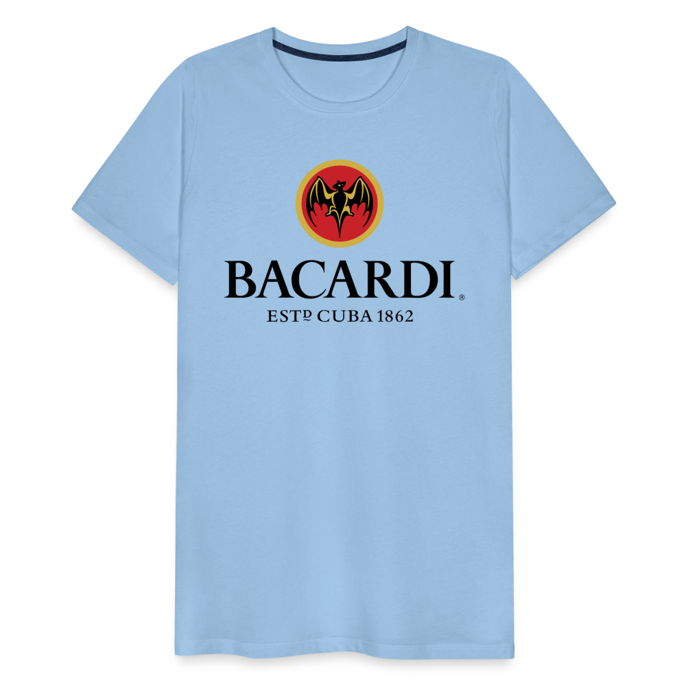 Herren T-Shirt Rundhals Unisex Sommer 100% Baumwolle Streetwear Männer - Sky