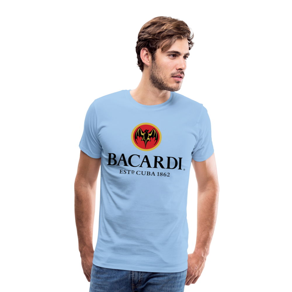 Herren T-Shirt Rundhals Unisex Sommer 100% Baumwolle Streetwear Männer - Sky