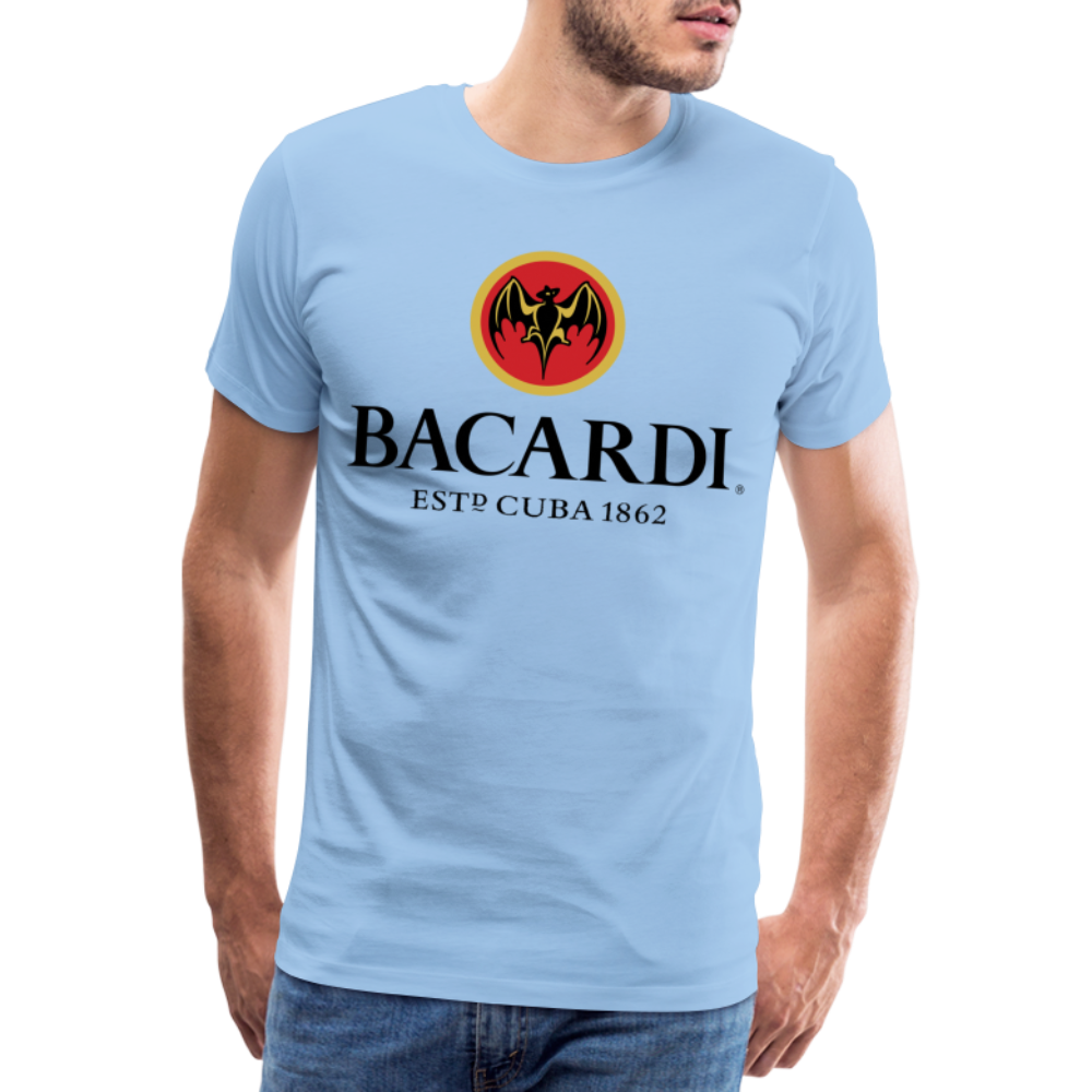Herren T-Shirt Rundhals Unisex Sommer 100% Baumwolle Streetwear Männer - Sky